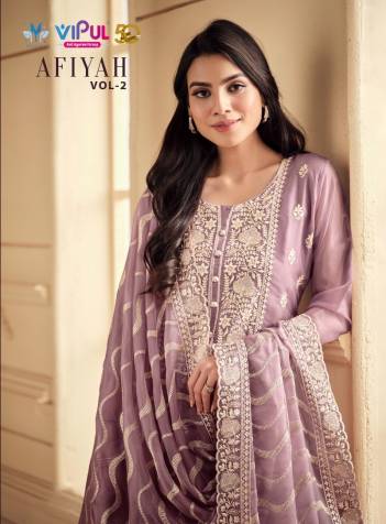 AFIYAH VOL-02 BY VIPUL EMBROIDERY SALWAR KAMEEZ MANUFACTURER IN INDIA